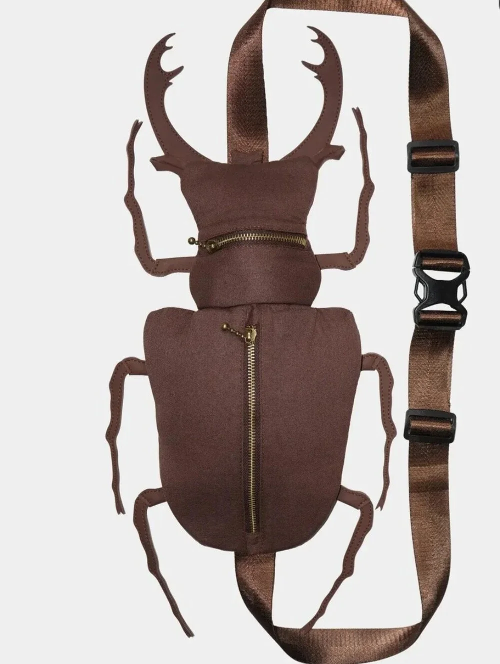 Red flies brown beetle bag crossbody bag NWOT